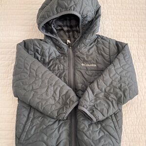 Columbia Charcoal Quilted Hooded Jacket